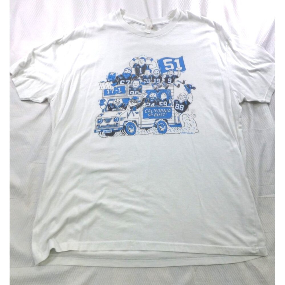 Carolina Panthers 2015 Super Bowl 50 Joey Ellis Graphic Tee White XL